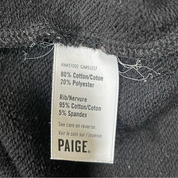 RARE PAIGE Sweatshirt Phoenix Bird embroidered Size L Black - Picture 5 of 6